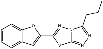 6-(1-benzofuran-2-yl)-3-propyl[1,2,4]triazolo[3,4-b][1,3,4]thiadiazole Struktur