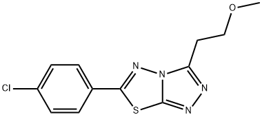 2-[6-(4-chlorophenyl)[1,2,4]triazolo[3,4-b][1,3,4]thiadiazol-3-yl]ethyl methyl ether Struktur