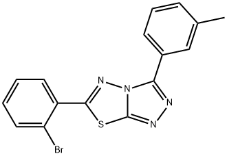 6-(2-bromophenyl)-3-(3-methylphenyl)[1,2,4]triazolo[3,4-b][1,3,4]thiadiazole Struktur