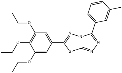 3-(3-methylphenyl)-6-(3,4,5-triethoxyphenyl)[1,2,4]triazolo[3,4-b][1,3,4]thiadiazole Struktur