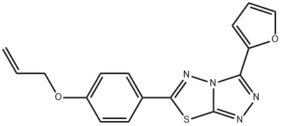 allyl 4-[3-(2-furyl)[1,2,4]triazolo[3,4-b][1,3,4]thiadiazol-6-yl]phenyl ether Struktur