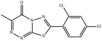 7-(2,4-dichlorophenyl)-3-methyl-4H-[1,3,4]thiadiazolo[2,3-c][1,2,4]triazin-4-one Struktur