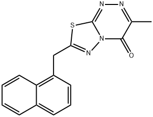 3-methyl-7-(1-naphthylmethyl)-4H-[1,3,4]thiadiazolo[2,3-c][1,2,4]triazin-4-one Struktur