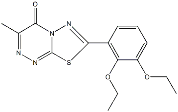 7-(2,3-diethoxyphenyl)-3-methyl-4H-[1,3,4]thiadiazolo[2,3-c][1,2,4]triazin-4-one Struktur