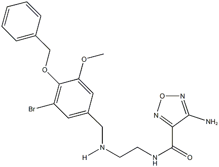 4-amino-N-(2-{[4-(benzyloxy)-3-bromo-5-methoxybenzyl]amino}ethyl)-1,2,5-oxadiazole-3-carboxamide Struktur