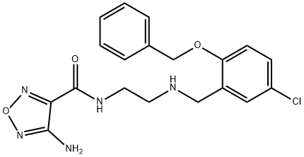 4-amino-N-(2-{[2-(benzyloxy)-5-chlorobenzyl]amino}ethyl)-1,2,5-oxadiazole-3-carboxamide Struktur