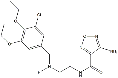 4-amino-N-{2-[(3-chloro-4,5-diethoxybenzyl)amino]ethyl}-1,2,5-oxadiazole-3-carboxamide Struktur