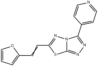 6-[2-(2-furyl)vinyl]-3-(4-pyridinyl)[1,2,4]triazolo[3,4-b][1,3,4]thiadiazole Struktur