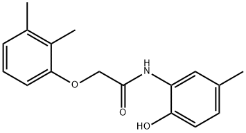 2-(2,3-dimethylphenoxy)-N-(2-hydroxy-5-methylphenyl)acetamide Struktur