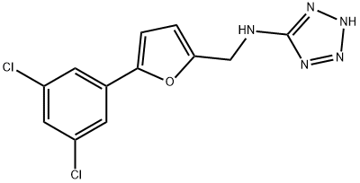 N-{[5-(3,5-dichlorophenyl)-2-furyl]methyl}-N-(2H-tetraazol-5-yl)amine Struktur