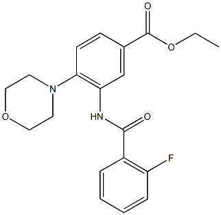 ethyl 3-[(2-fluorobenzoyl)amino]-4-(4-morpholinyl)benzoate Struktur