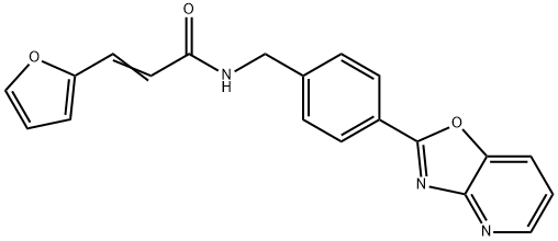 3-(2-furyl)-N-(4-[1,3]oxazolo[4,5-b]pyridin-2-ylbenzyl)acrylamide Struktur