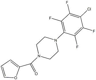 1-(4-chloro-2,3,5,6-tetrafluorophenyl)-4-(2-furoyl)piperazine Struktur