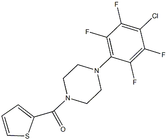 1-(4-chloro-2,3,5,6-tetrafluorophenyl)-4-(2-thienylcarbonyl)piperazine Struktur