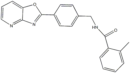 2-methyl-N-(4-[1,3]oxazolo[4,5-b]pyridin-2-ylbenzyl)benzamide Struktur