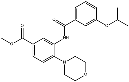 methyl 3-[(3-isopropoxybenzoyl)amino]-4-(4-morpholinyl)benzoate Struktur