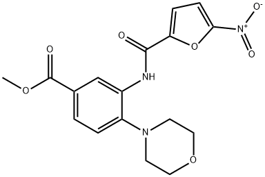 methyl 3-({5-nitro-2-furoyl}amino)-4-(4-morpholinyl)benzoate Struktur