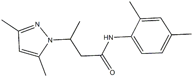 N-(2,4-dimethylphenyl)-3-(3,5-dimethyl-1H-pyrazol-1-yl)butanamide Struktur