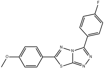 4-[3-(4-fluorophenyl)[1,2,4]triazolo[3,4-b][1,3,4]thiadiazol-6-yl]phenyl methyl ether Struktur