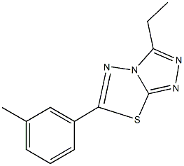 3-ethyl-6-(3-methylphenyl)[1,2,4]triazolo[3,4-b][1,3,4]thiadiazole Struktur