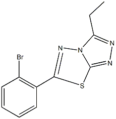 6-(2-bromophenyl)-3-ethyl[1,2,4]triazolo[3,4-b][1,3,4]thiadiazole Struktur