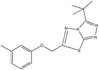 (3-tert-butyl[1,2,4]triazolo[3,4-b][1,3,4]thiadiazol-6-yl)methyl 3-methylphenyl ether Struktur