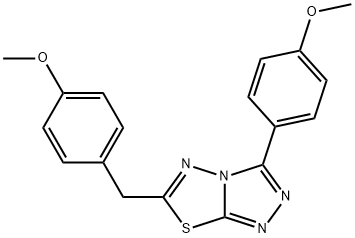 6-(4-methoxybenzyl)-3-(4-methoxyphenyl)[1,2,4]triazolo[3,4-b][1,3,4]thiadiazole Struktur