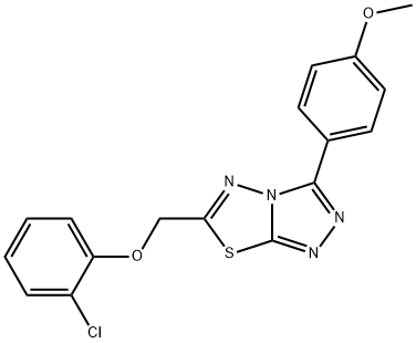 6-[(2-chlorophenoxy)methyl]-3-(4-methoxyphenyl)[1,2,4]triazolo[3,4-b][1,3,4]thiadiazole Struktur