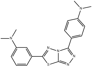 N-(3-{3-[4-(dimethylamino)phenyl][1,2,4]triazolo[3,4-b][1,3,4]thiadiazol-6-yl}phenyl)-N,N-dimethylamine Struktur