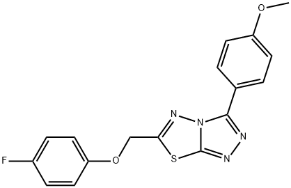 6-[(4-fluorophenoxy)methyl]-3-(4-methoxyphenyl)[1,2,4]triazolo[3,4-b][1,3,4]thiadiazole Struktur