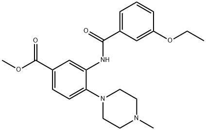 methyl 3-[(3-ethoxybenzoyl)amino]-4-(4-methyl-1-piperazinyl)benzoate Struktur