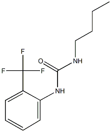 N-butyl-N'-[2-(trifluoromethyl)phenyl]urea Struktur