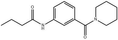 N-[3-(1-piperidinylcarbonyl)phenyl]butanamide Struktur