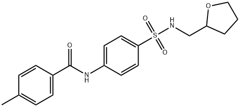 4-methyl-N-(4-{[(tetrahydro-2-furanylmethyl)amino]sulfonyl}phenyl)benzamide Struktur