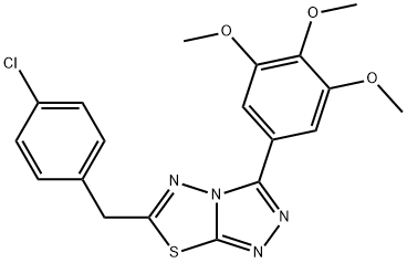 6-(4-chlorobenzyl)-3-(3,4,5-trimethoxyphenyl)[1,2,4]triazolo[3,4-b][1,3,4]thiadiazole Struktur