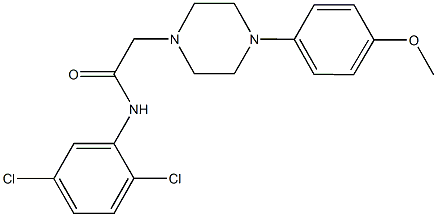 N-(2,5-dichlorophenyl)-2-[4-(4-methoxyphenyl)-1-piperazinyl]acetamide Struktur