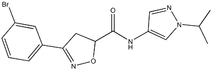 3-(3-bromophenyl)-N-(1-isopropyl-1H-pyrazol-4-yl)-4,5-dihydro-5-isoxazolecarboxamide Struktur