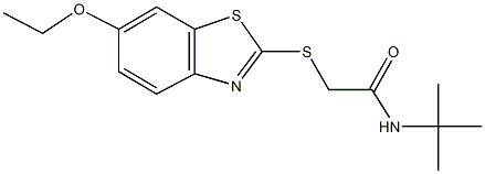 N-(tert-butyl)-2-[(6-ethoxy-1,3-benzothiazol-2-yl)sulfanyl]acetamide Struktur