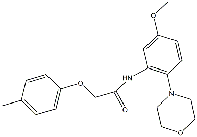 N-[5-methoxy-2-(4-morpholinyl)phenyl]-2-(4-methylphenoxy)acetamide Struktur