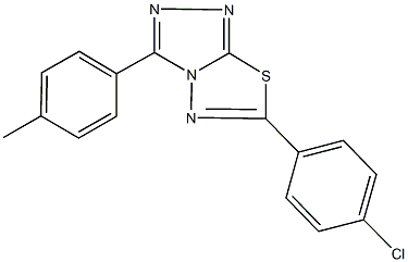 6-(4-chlorophenyl)-3-(4-methylphenyl)[1,2,4]triazolo[3,4-b][1,3,4]thiadiazole Struktur