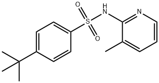 4-tert-butyl-N-(3-methyl-2-pyridinyl)benzenesulfonamide Struktur