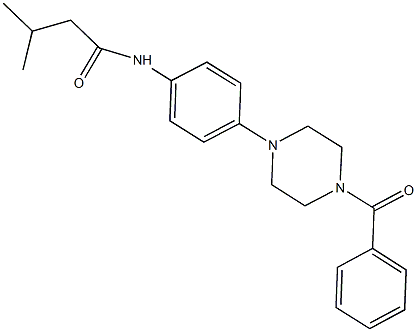 N-[4-(4-benzoyl-1-piperazinyl)phenyl]-3-methylbutanamide Struktur