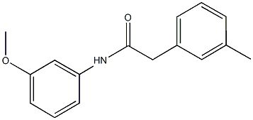 N-(3-methoxyphenyl)-2-(3-methylphenyl)acetamide Struktur