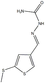 5-(methylsulfanyl)-3-thiophenecarbaldehydesemicarbazone Struktur