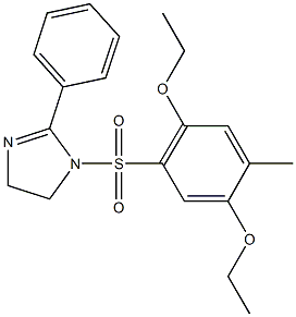 1-[(2,5-diethoxy-4-methylphenyl)sulfonyl]-2-phenyl-4,5-dihydro-1H-imidazole Struktur