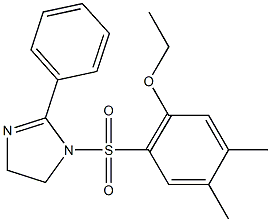 4,5-dimethyl-2-[(2-phenyl-4,5-dihydro-1H-imidazol-1-yl)sulfonyl]phenyl ethyl ether Struktur