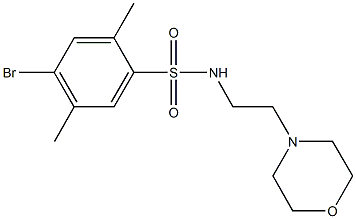 4-bromo-2,5-dimethyl-N-[2-(4-morpholinyl)ethyl]benzenesulfonamide Struktur