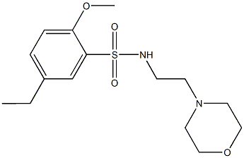 5-ethyl-2-methoxy-N-[2-(4-morpholinyl)ethyl]benzenesulfonamide Struktur