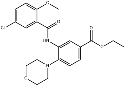 ethyl 3-[(5-chloro-2-methoxybenzoyl)amino]-4-(4-morpholinyl)benzoate Struktur