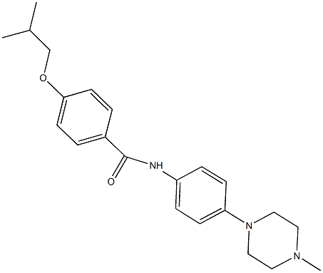 4-isobutoxy-N-[4-(4-methyl-1-piperazinyl)phenyl]benzamide Struktur